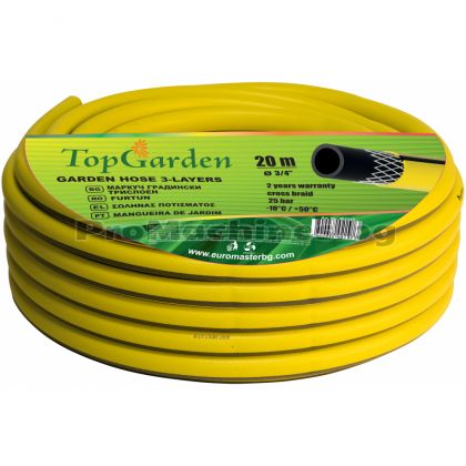 Маркуч за поливане трислоен 3/4 50м - TopGarden 