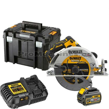 Циркуляр акумулаторен 190мм 18V FlexVolt Advantage 1х6Ah - Dewalt DCS573T1 