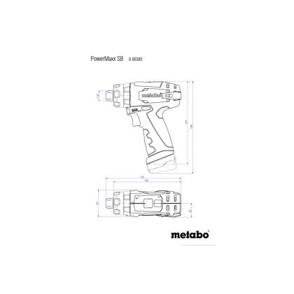  Бормашина акум. ударна METABO POWERMAXX SB 2X2Ah 