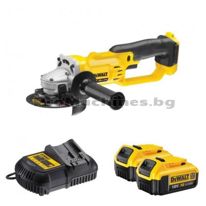 Акумулаторен ъглошлайф - DEWALT DCG412M2, ф125 мм., 18V, 2 бр.4.0Ah  XR Li-Ion батерии, куфар