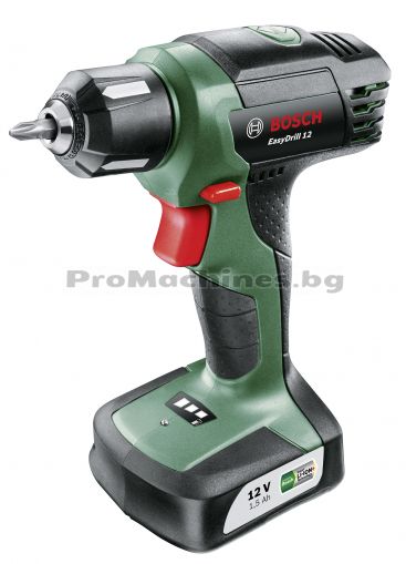 Акумулаторен винтоверт - Bosch EasyDrill 12, 12V, 1 бр. 1.5 Ah батерия, 0.603.9B3.001 