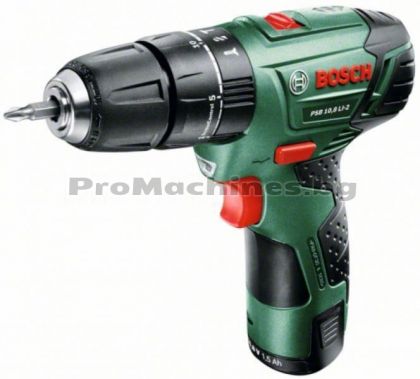 Акумулаторен винтоверт - Bosch PSB 10.8 LI-2, 10.8V, 1 бр. 2.0 Ah батерия, куфар, 0.603.983.923