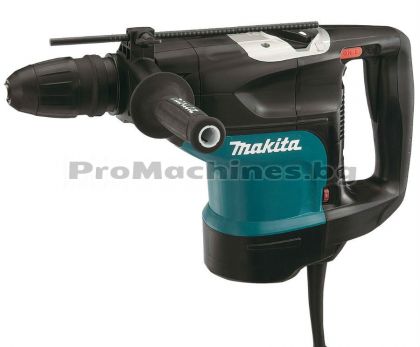 Перфоратор със SDS-Max, 1350W, 130 - 280 оборота, 1250 - 1700 удара, 10.1 J, 8.4 кг. - Makita, HR4501C + свредло 32мм х 370мм