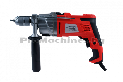 Бормашина 1050W, 13мм, 2-ск., самоз. Патр., метален корпус – Raider, RDP-ID31 