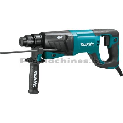 Перфоратор със SDS-Plus, 800W, 0 - 1100 оборота, 0 - 4500 удара, 2.4 J, 3.1 кг. - Makita, HR2641 