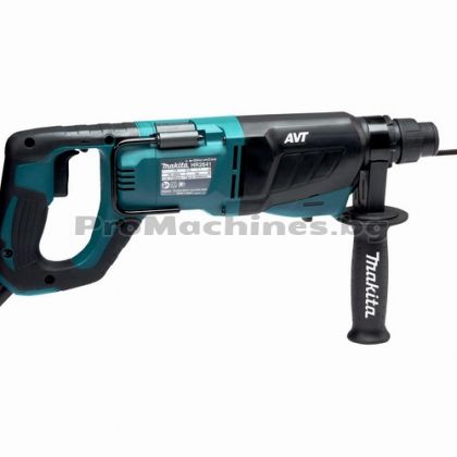 Перфоратор със SDS-Plus, 800W, 0 - 1100 оборота, 0 - 4500 удара, 2.4 J, 3.1 кг. - Makita, HR2641 