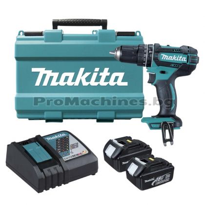 Акумулаторен ударен винтоверт - Makita DHP482RFE, 18V Li-Ion, 62Nm