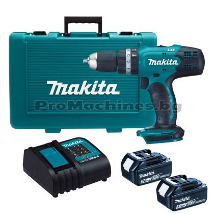  Акумулаторен,ударен винтоверт 18V - Makita DHP453RFE