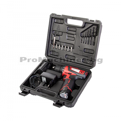 Бормашина акумулаторна - Raider RD-CDL09L, 12V Li-ion, 2 батерии 1.5Ah