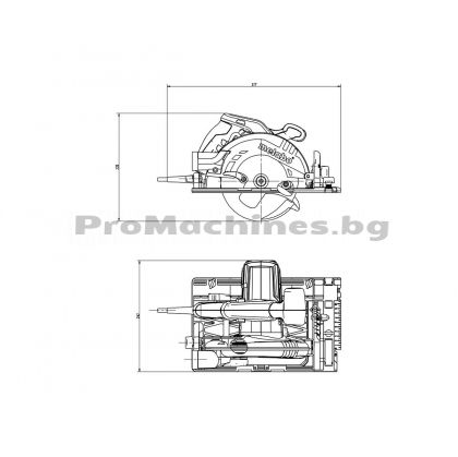 Ръчен циркуляр Ф160мм 1200W - METABO KS 55 FS 