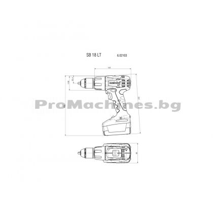 Винтоверт ударен 18V 2x4Ah Li-Ion - METABO SB  18 LT