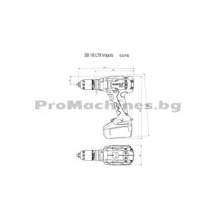 Ударен винтоверт 18V 2x4Ah - METABO SB  18 LTX Impuls