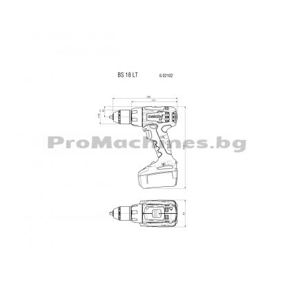 Винтоверт акумулаторен  18V 60Nm /без батерии/ - METABO BS 18 LT SOLO