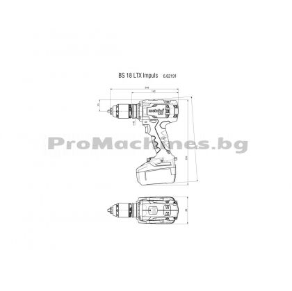 Винтоверт акумулаторен 18V 110Nm  акумулаторен - METABO BS 18 LTX IMPULS SOLO