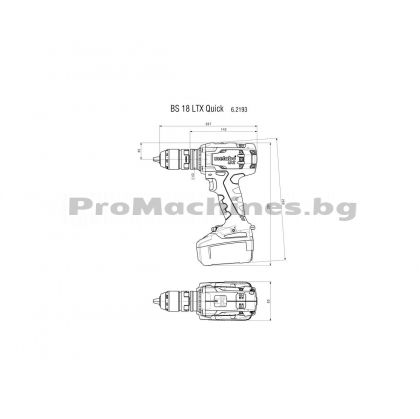 Винтоверт акумулаторен 18V 110Nm  - METABO BS 18 LTX QUICK