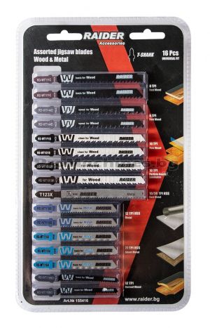 Нож за зеге дърво и метал 16бр комплект - Raider 