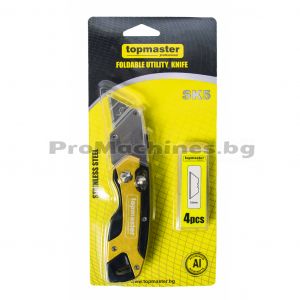 Нож макетен сгъваем 4 остриета - Top Master Pro 