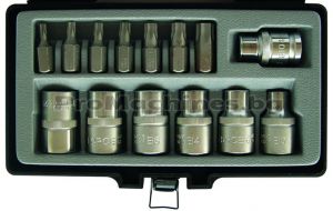 Вложки 1/2 E10-E20 и TORX T25-T55 14бр - Force 4157 