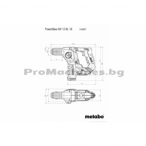 Перфоратор акумулаторен 12V 1.3J без батерии - Metabo BH 12 BL 16 SOLO 