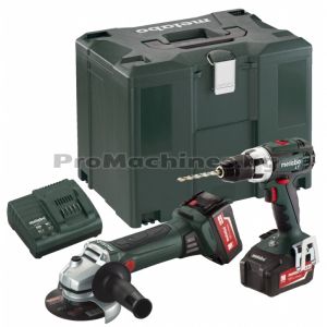 Винтоверт и ъглошлайф акумулаторен комплект 18V 2x4Ah - Metabo Combo Set 2.4.1 