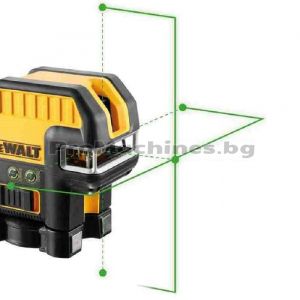 Лазерен нивелир 12-18V зелен 2линии и 5точки 1x2Ah - Dewalt DCE825D1G18 