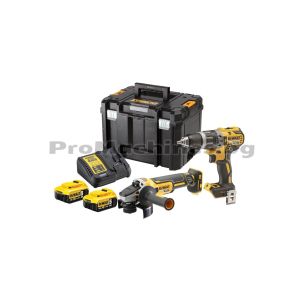 Винтоверт DCD796 + ъглошлайф DCG405 18V 2x5Ah - DeWalt DCK2080P2T 