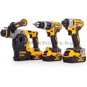 Винтоверт DCD796 + импакт DCF887 + перфоратор DCH273 3x5Ah - DeWalt DCK368P3T 