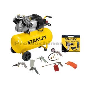 Компресор за въздух 50л 10bar 356л/мин - Stanley DV2 400/10/50KIT 