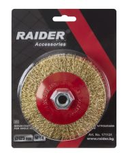  Четка телена за ъглошлайф конусна месинг &Oslash;125mm M14 