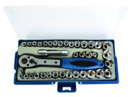  Тресчотка с вложки к-т 39 части 1/4" &amp; 3/8" 4-15mm BS 