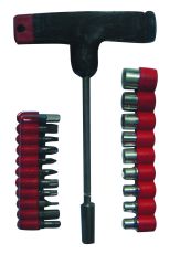  Отвертка &quot;Т&quot; с накрайници и вложки к-т 21 части BS 