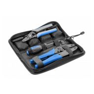 HT1P177 Комплект клещи със сменяеми матрици за кримпване на електрически конектори, Högert