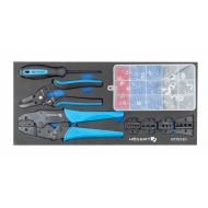 HT7G161 Комплект клещи за кримпване със 158 части Hogert