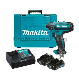 Винтоверт акумулаторен - Makita DF031DSAE, Li-Ion 10.8 V, 2.0 Ah, I/0-450, II/0-1700 об., 14/30 Nm