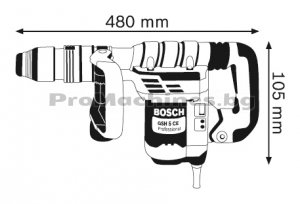 Къртач със SDS plus – Bosch GSH 5 CE, 1.150 W, 1.300 – 2.900 удара, 8.3 J, 6.2 кг., 0.611.321.000