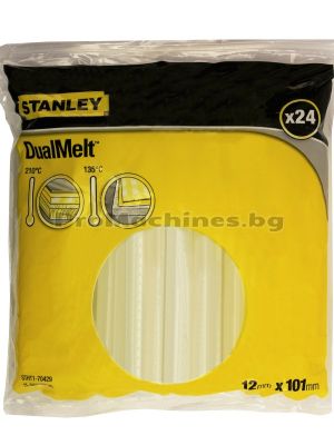 Силиконови пръчки 11x100, 24 бр., прозрачни, Dualmelt - Stanley STHT1-70429