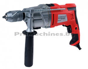 Бормашина 1050W, 13мм, 2-ск., самоз. Патр., метален корпус – Raider, RDP-ID31 