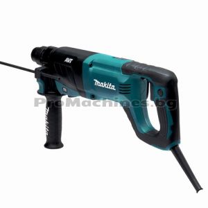 Перфоратор със SDS-Plus, 800W, 0 - 1100 оборота, 0 - 4500 удара, 2.4 J, 3.1 кг. - Makita, HR2641 