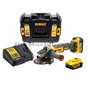 Ъглошлайф акумулаторен безчетков - DeWALT DCG405P2, 125 мм. 18V XR Li-lon, 2 бр. 5Ah батерии, зарядно DCB115, TSTAK