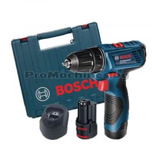 Акумулаторен винтоверт Bosch GSR 120 - LI - 12V, 2x 1,5Ah батерии, зарядно в куфар / 0 601 9F7 001 /