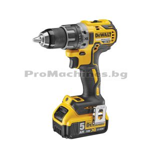 Винтоверт безчетков 18V, 2 бр. 5.0Ah XR Li-Ion батерии, куфар - DEWALT, DCD791P2