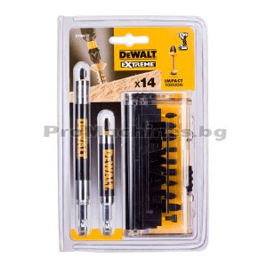 Комплект битове от 10 бр. с магнитен държач - Dewalt,DT70512T