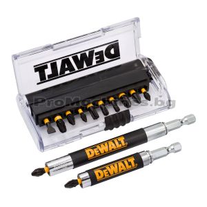 Комплект битове от 10 бр. с магнитен държач - Dewalt,DT70512T