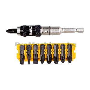 Комплект битове от 10 части с магнитен държач с чупещо се рамо - Dewalt,DT70518T