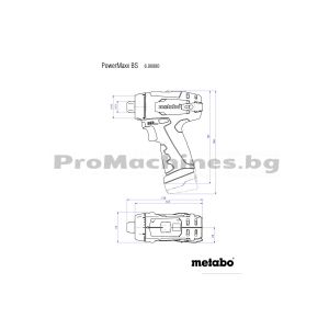 Комплект акумулаторен винтоверт  10.8V + битове и свредла - METABO PowerMaxx BS SET