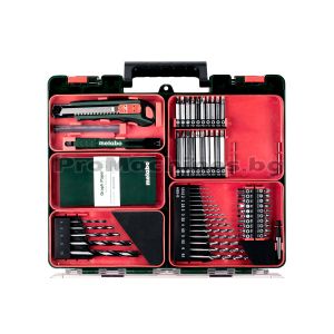 Комплект акумулаторен винтоверт  10.8V + битове и свредла - METABO PowerMaxx BS SET