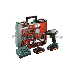 Комплект акумулаторен винтоверт 18V + битове и свредла - METABO BS 18 SET 