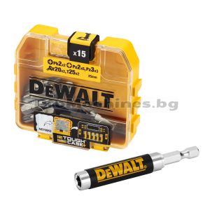 Битове комплект с магнитен държач 16 части - Dewalt DT71511 