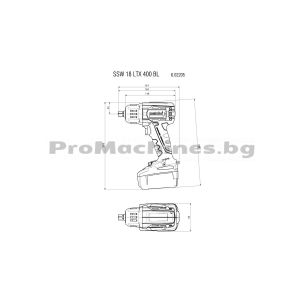 Гайковерт ударен акумулаторен 400 Nm /без батерии/ - METABO SSW 18 LTX 400 BL SOLO 