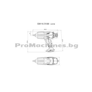 Редактирай  Гайковерт ударен акумулаторен 600 Nm - METABO SSW 18 LTX 600 